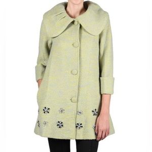 NWT Ryu Handmade Coat Sz Small poly Wool vintage style Anthropologie